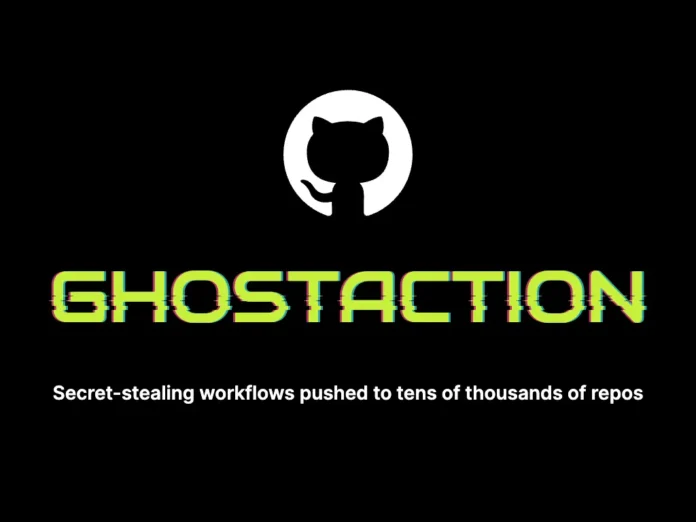 GitHub logo with GhostAction campaign label